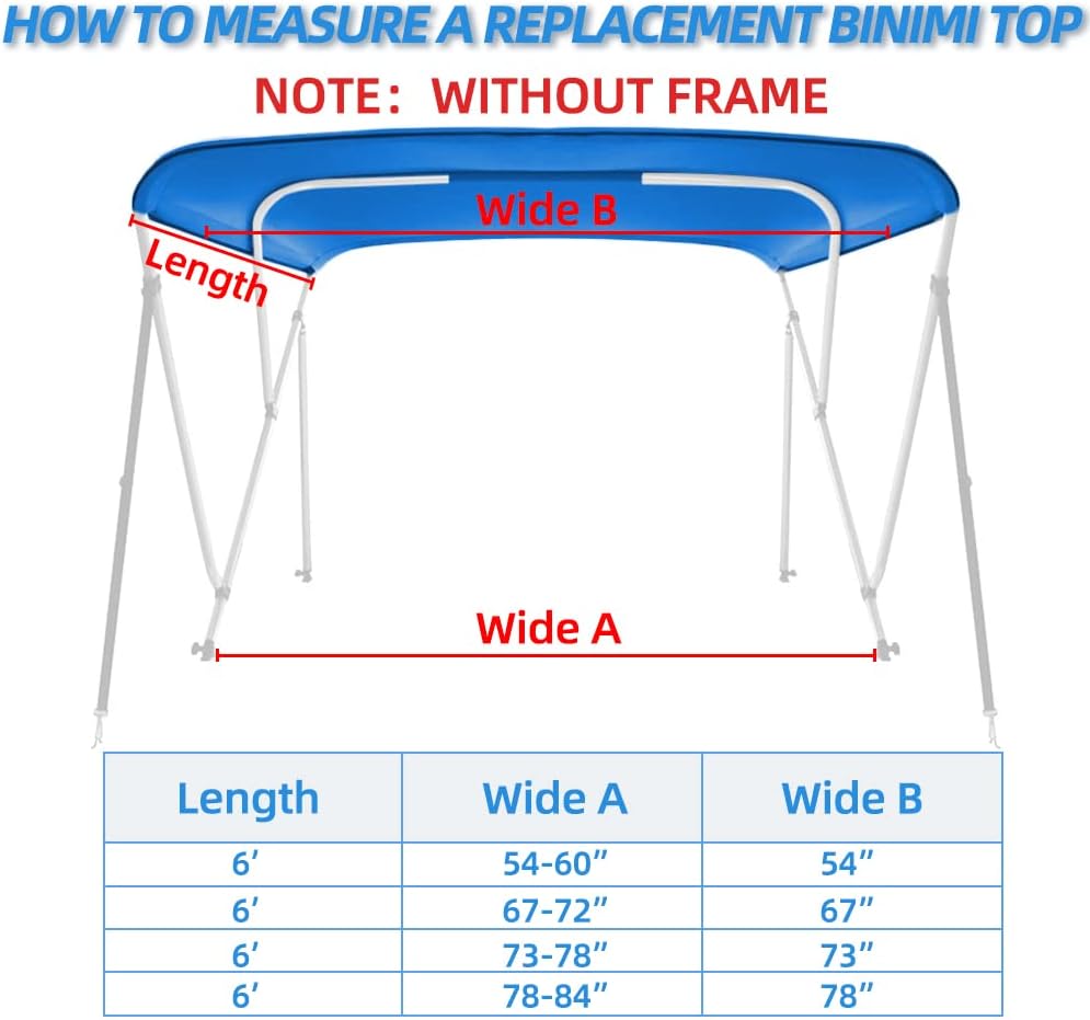 600D Marine Grade Waterproof Sun Shade Boat Canopy