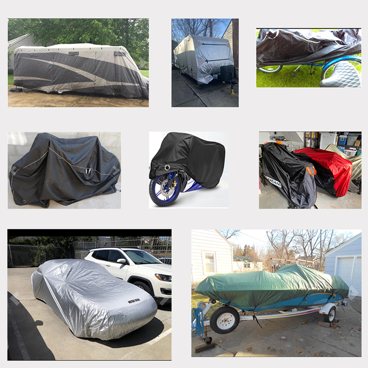 Oxford Fabric Waterproof Anti-Fade Trailerable Boat Cover