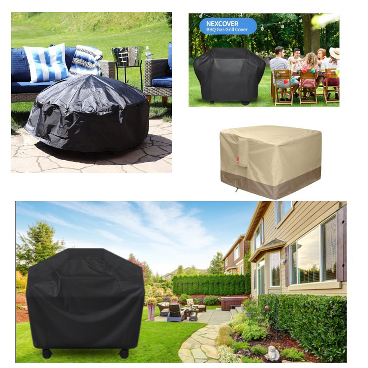 Heavy Duty Dust-proof Waterproof PVC Coated BBQ Gas Grill Cover